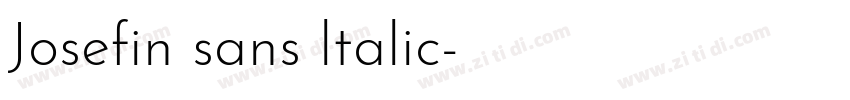Josefin sans ltalic字体转换